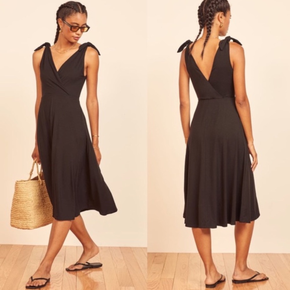 Black Reformation Midi Dress